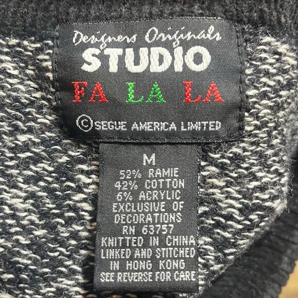 NWT Designer Originals Scottie Dog Holiday Knit Cardigan Sweater Sz M Embroidery - Picture 8 of 9